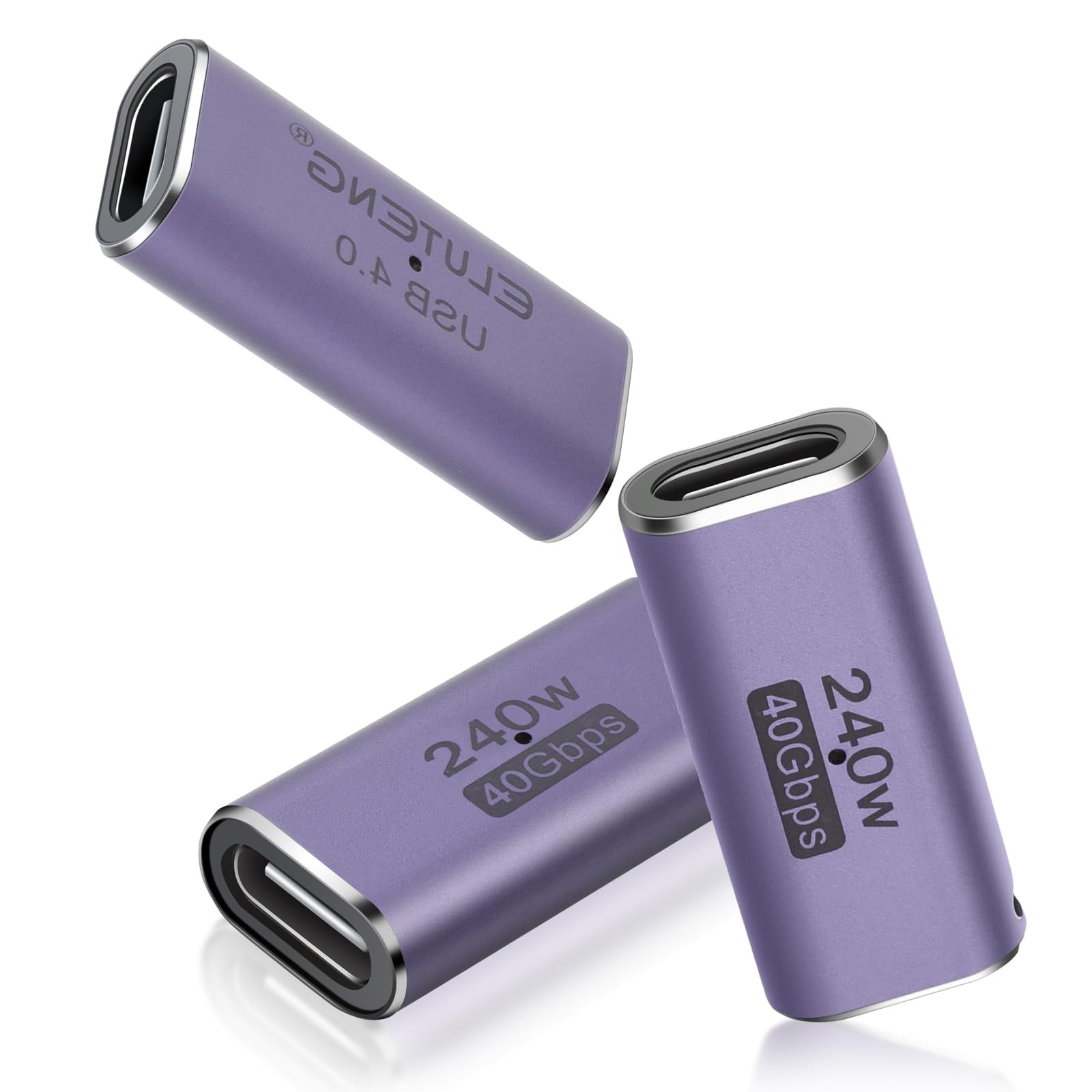 3 Pack Coupler 240W USB C to USB C Connector Female to Female Adapter 40Gbps ...