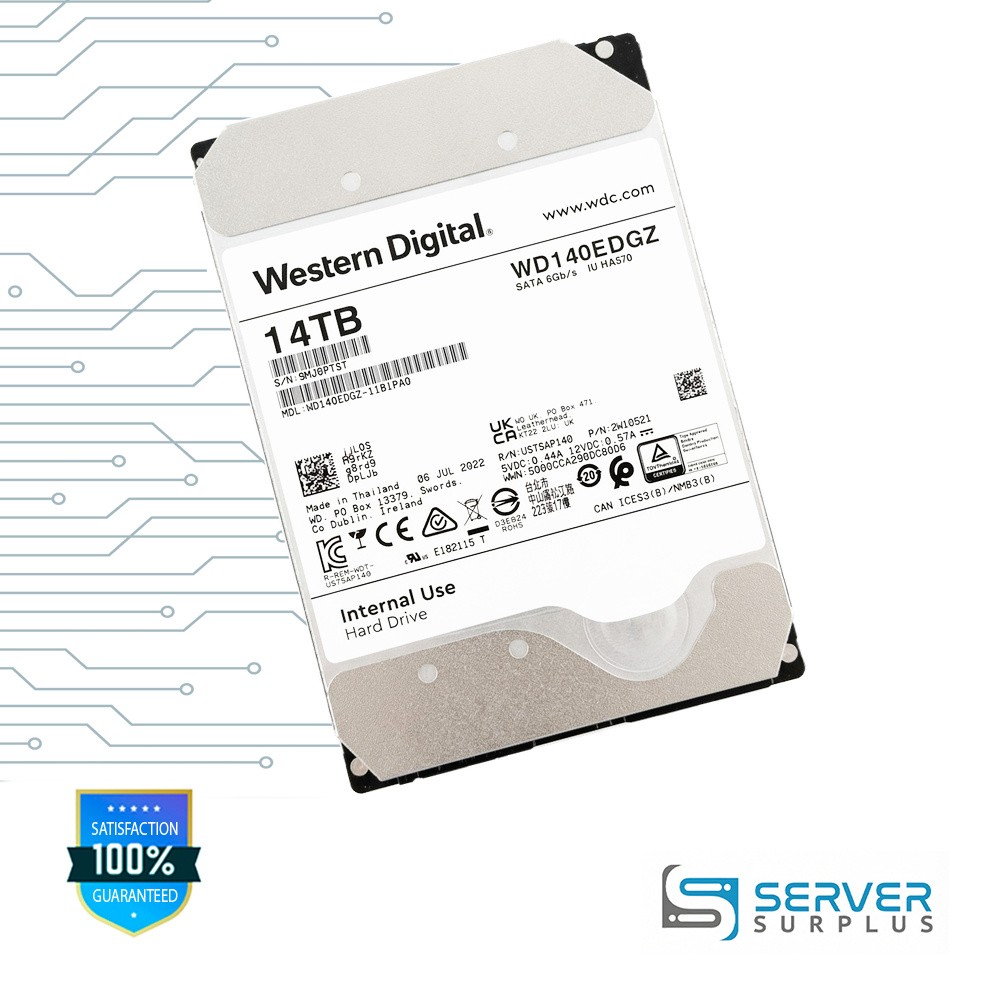 WD 14TB SATA 6Gb/s 3.5 in Enterprise HDD | WD140EDGZ | 2W10521
