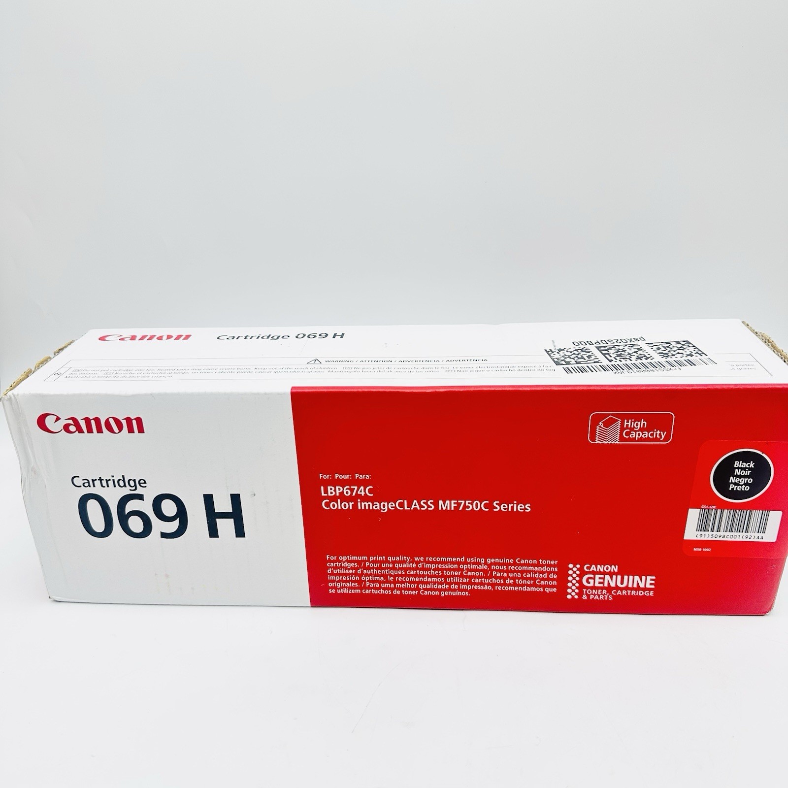 Canon 069H Black High Capacity Toner Genuine 5098C001 MF751Cdw MF753Cdw
