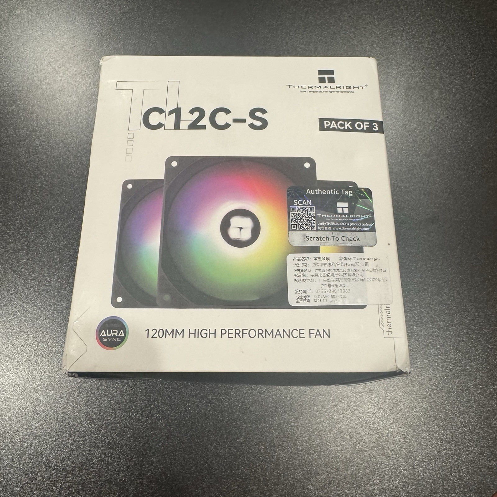 Thermalright TL-C12C-S X3 CPU Fan 120mm ARGB Case, 4pin PWM Silent Computer 