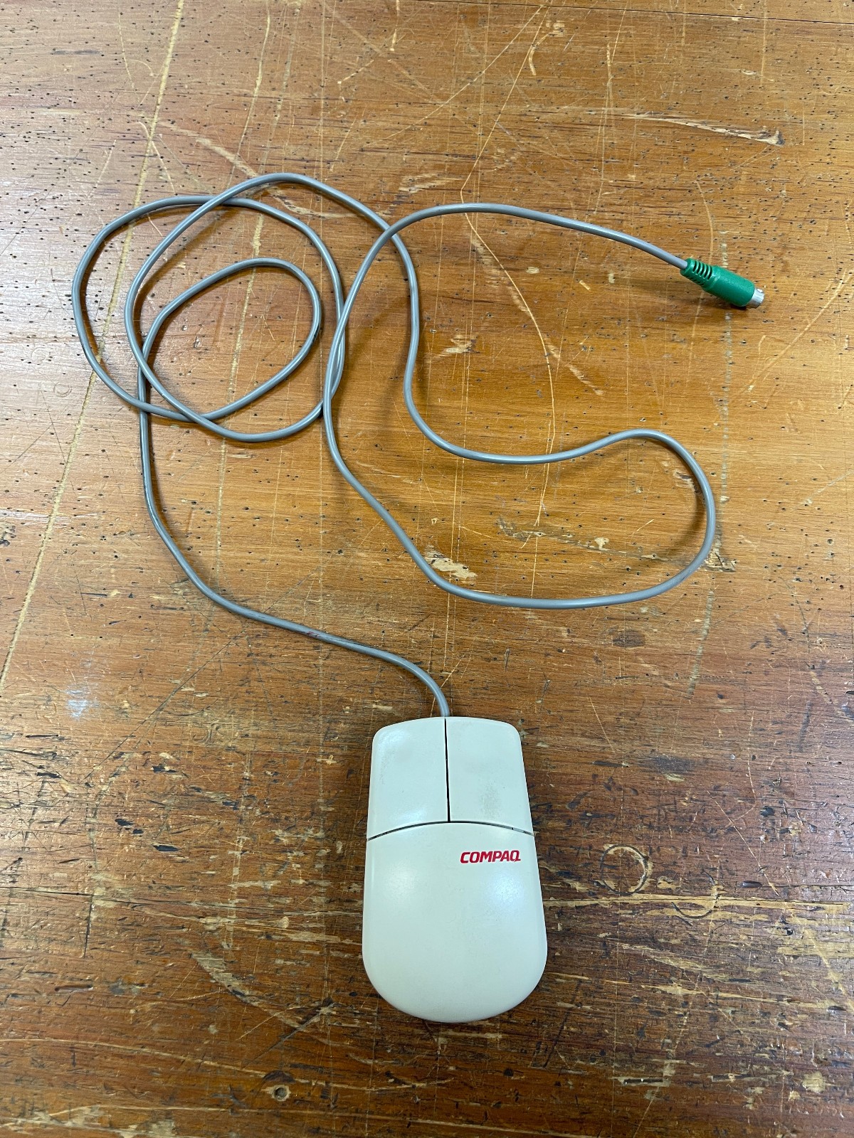 Vintage Compaq Wired Computer Mouse ~ MUS9J-N ~ Track Ball USED AS IS