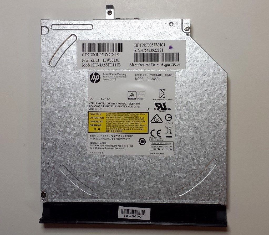 779456-001 GUB0N GENUINE OEM HP DVD DRIVE W/ BEZEL SATA 15-F 15-F305DX Tested