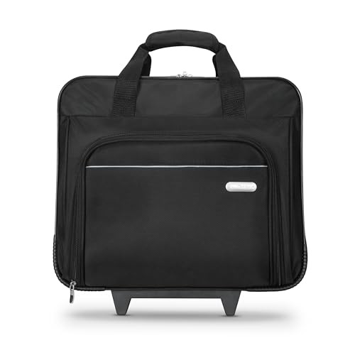 16 inch Rolling travel laptop case, Black - Travel briefcase and Rolling Case