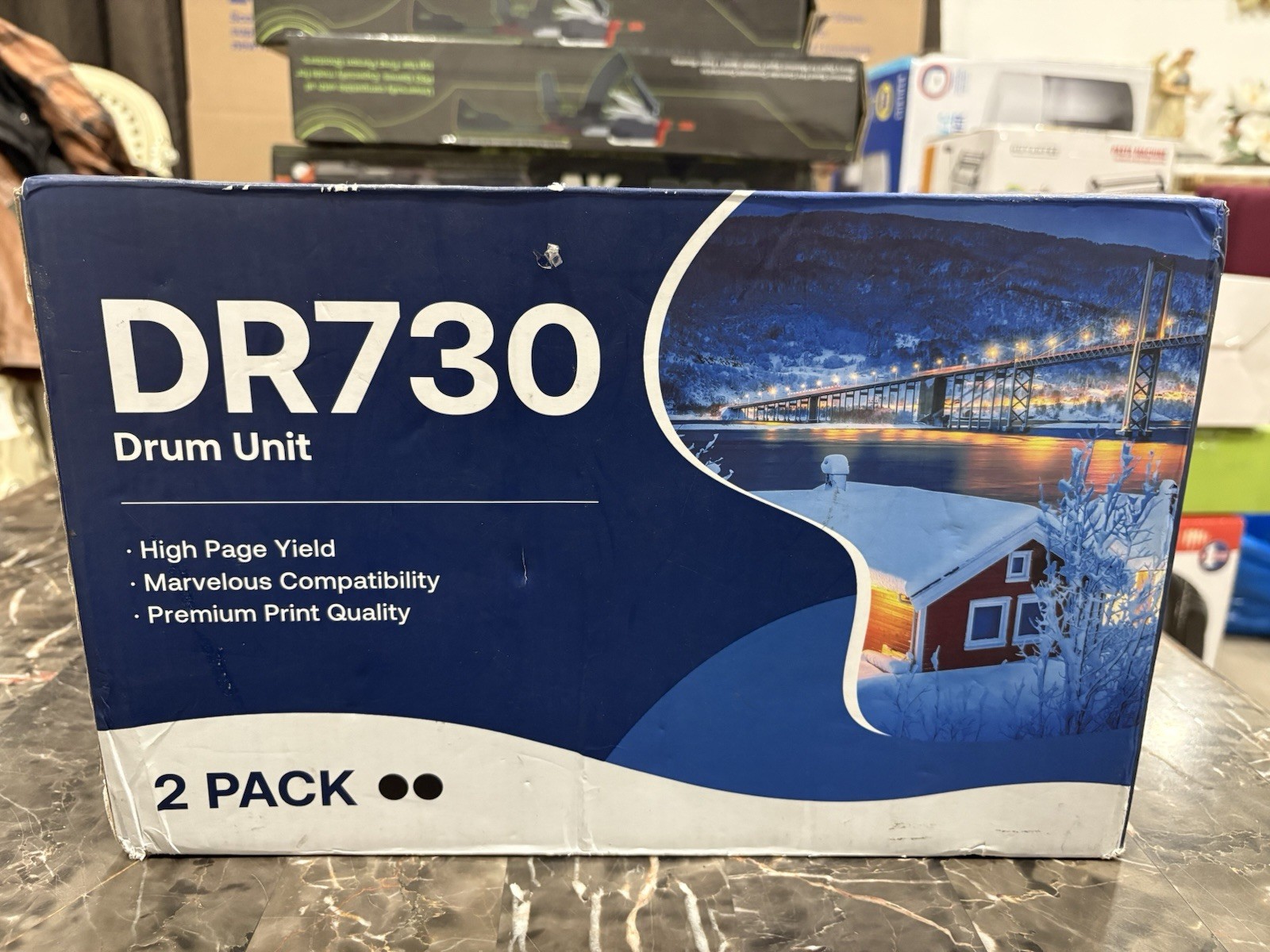 2 PACK DR730 Drum Unit For Brother HL Series, Brother MFC Series & Brother DCP 