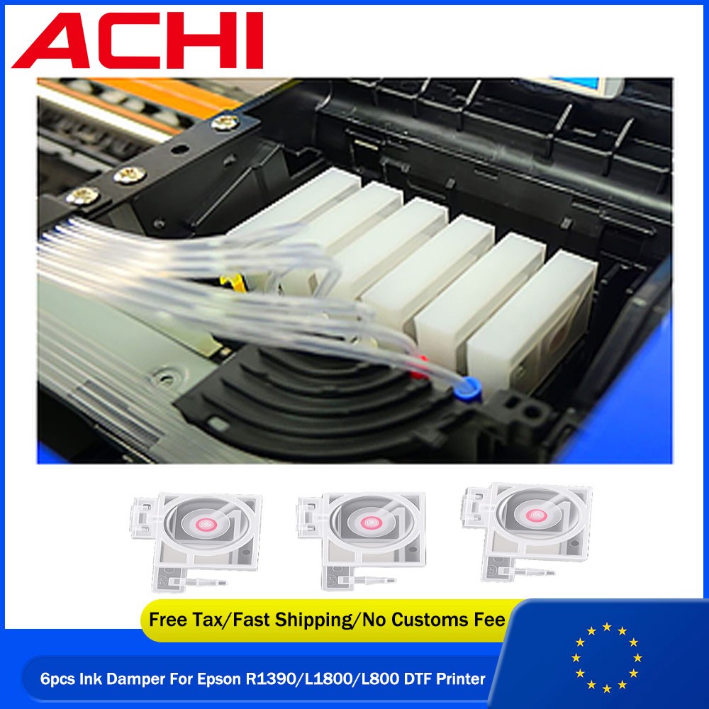 ACHI 6pcs Ink Supply Ink Dampers Ink Bags Ink Sac for ACHI A3/A4 DTF Printers