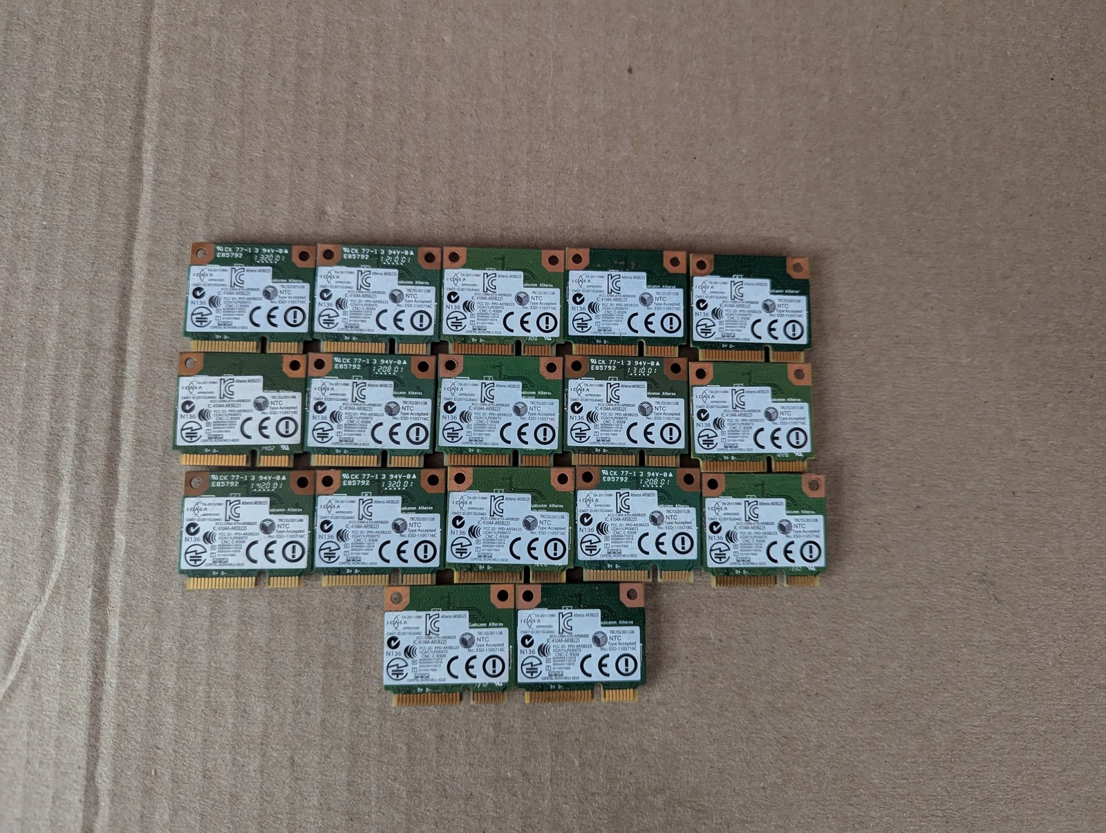 LOT OF 17 DELL DW1703 802.11 MINI PCIE WIFI ADAPTER CARD