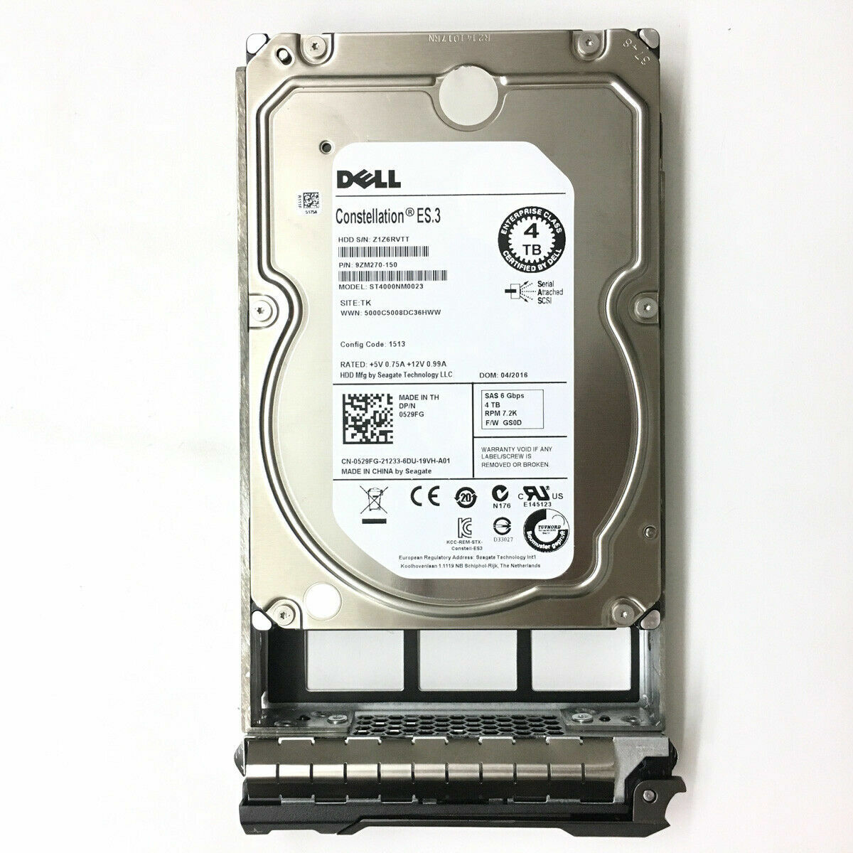 Compatible Dell 529FG 0529FG ST4000NM0023 4TB 7.2K 3.5" SAS 9ZM270 Hard Drive