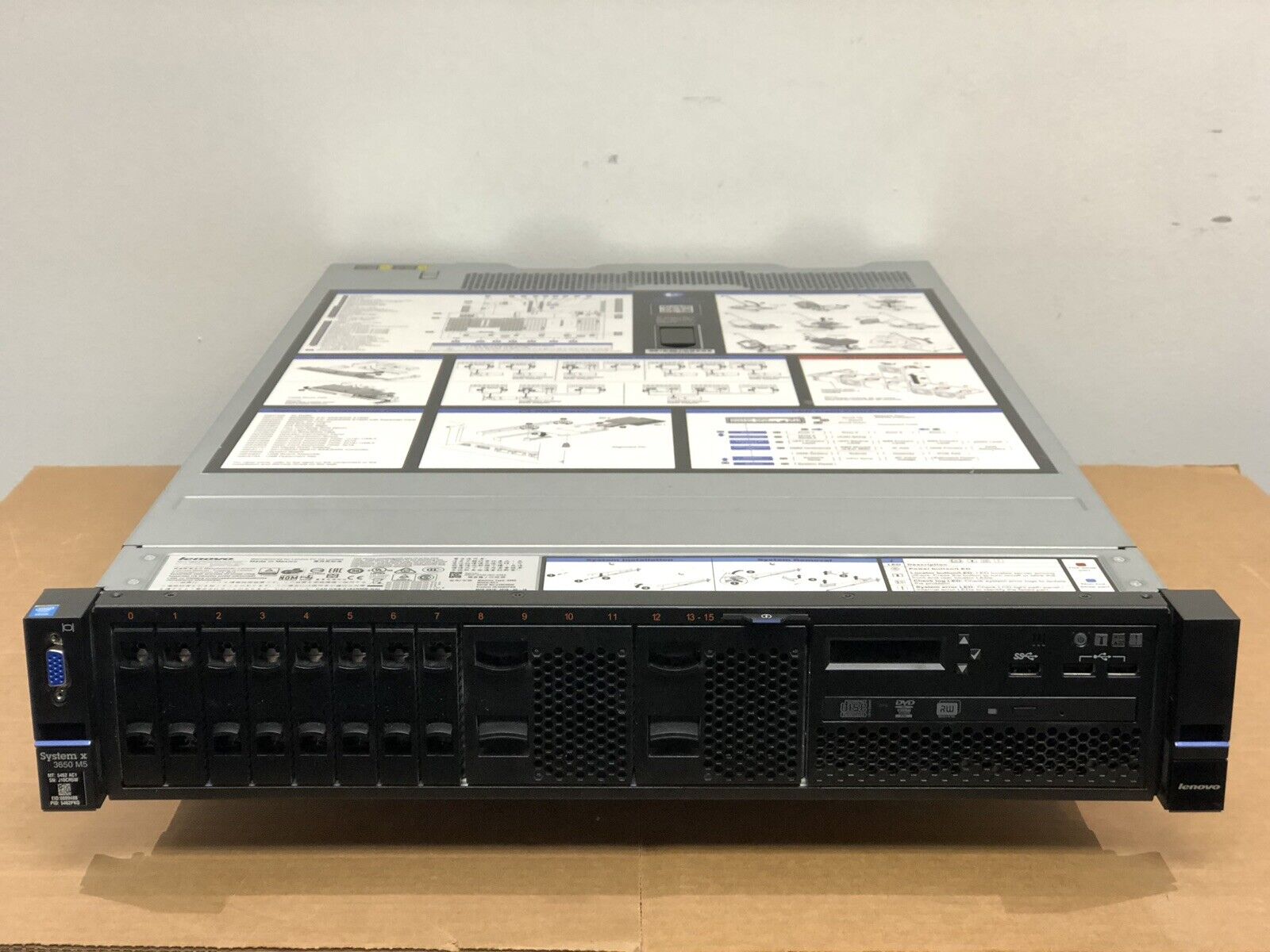 Lenovo x3650 M5 24C Two E5-2690V3 2.6GHz 256GB 8 bay SFF Server 2x 900W M5210