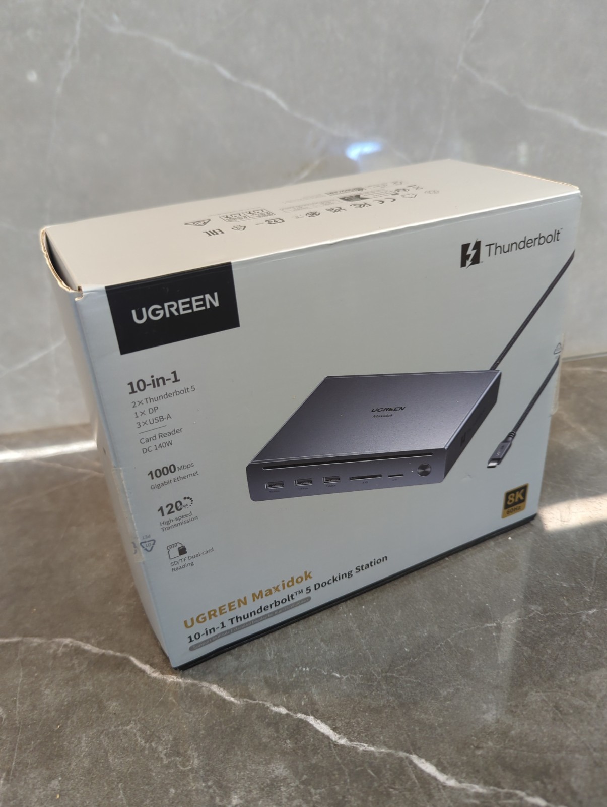 UGREEN Maxidok Thunderbolt 5 Hub 10 in 1, 120Gbps 3×TBT5 Docking Station