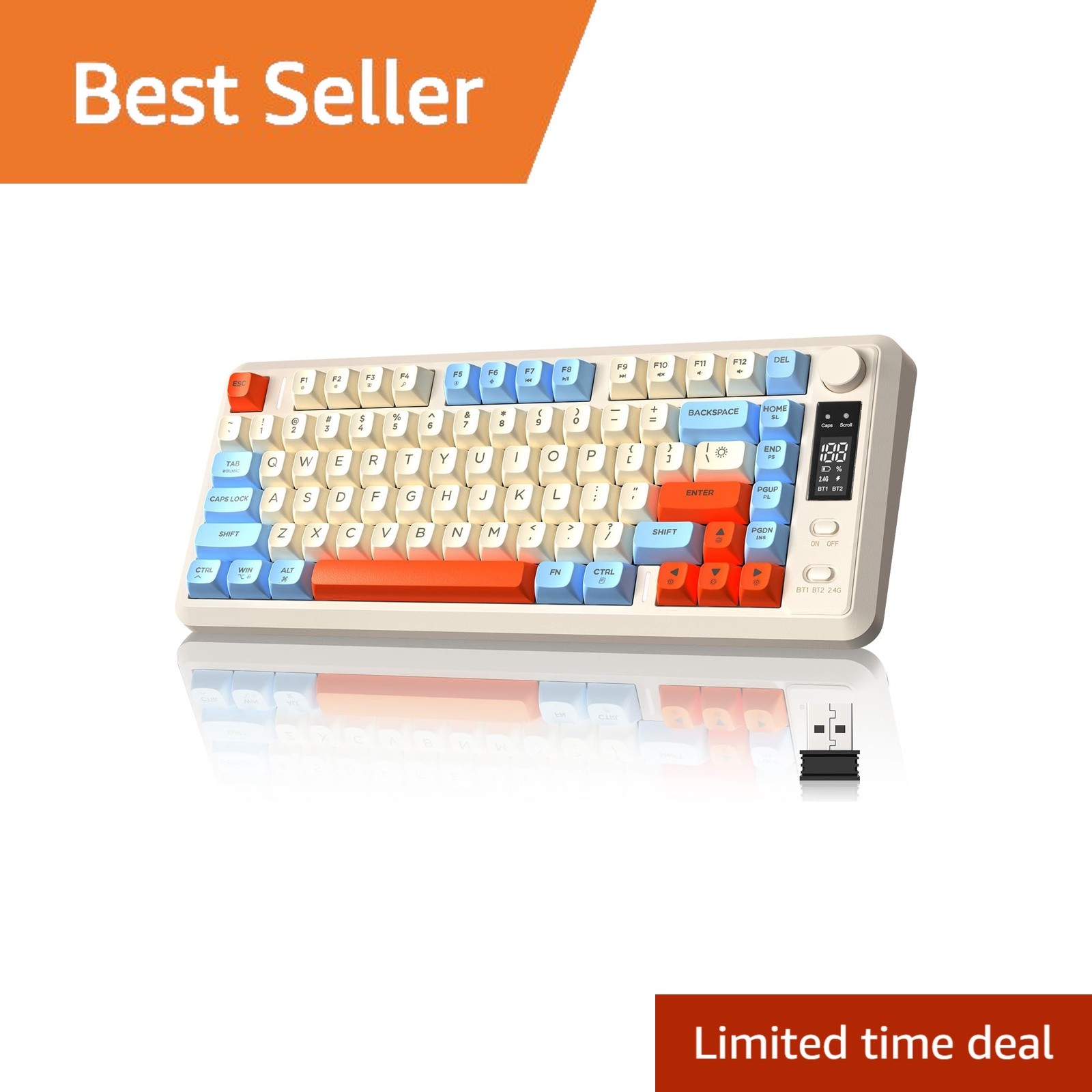 Ziyou Lang M75 Wireless Gaming Keyboard, Blueberry