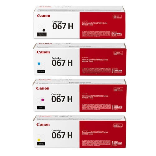 Canon 067H High Yield Compatible Toner Set Black Cyan Yellow Magenta 4-Pack