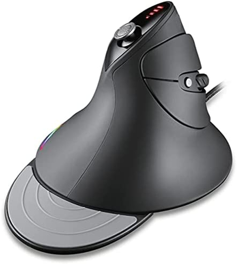 MOJO Silent Vertical Gaming Mouse - Ergonomic Mouse for PC Gaming W/ 4 Direction