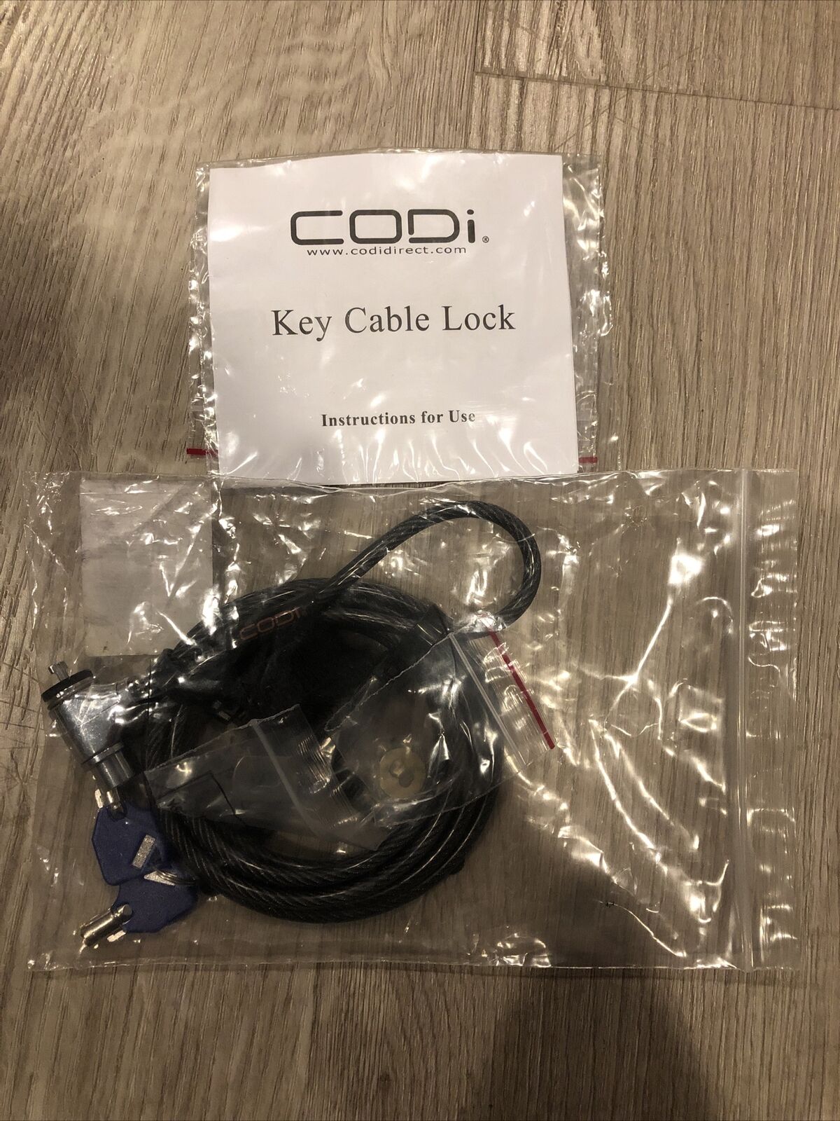 CODi Key Cable Lock Black A02001 Anti Theft Lock