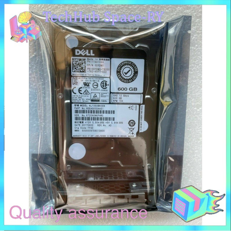 Dell 600GB 15K 2.5 Enterprise Class SAS 12Gb/s HDD 512N AL13SXB60EN DYDW0 0DYDW0