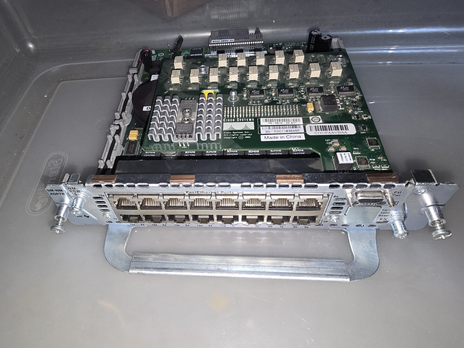 NM-ESW-16 with SM-NM-ADPTR for Cisco 2600, 2800, 3600, 3700, 3800, 2900, & 3900