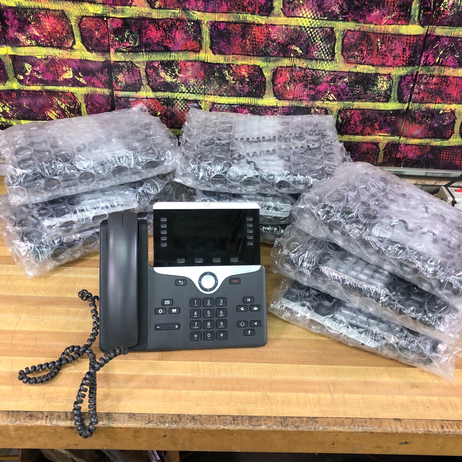 Lot of 10 Cisco CP-8861 5-Line VoIP Business Phone w/ Stand