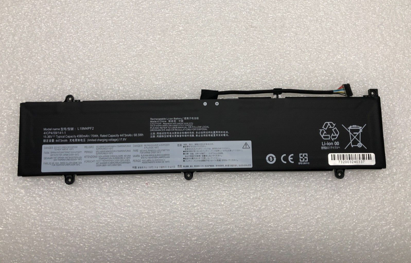 L19M4PF2 Lenovo Yoga 7 Replacement Laptop Battery 4550mAh 70Wh