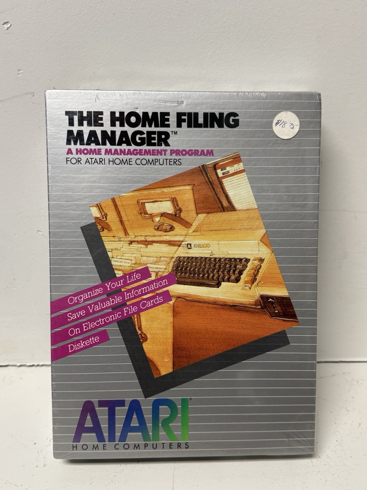 Atari 8-Bit Software Lot 4 Home Filing Manager Family Finances 1982 1983 Sealed