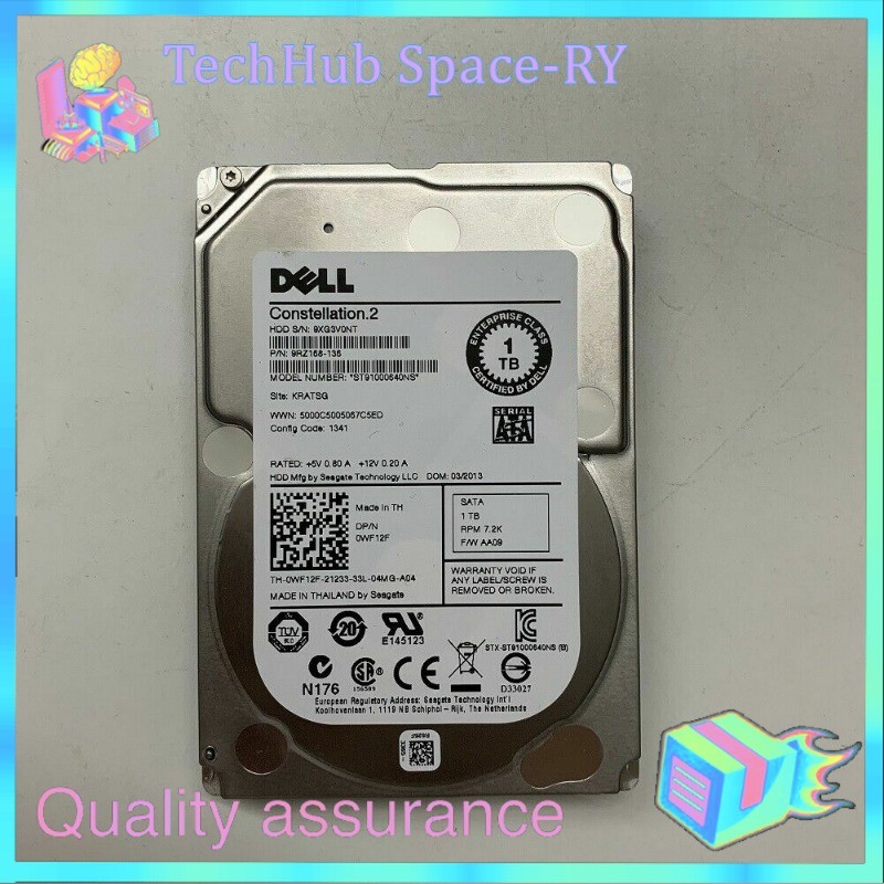 New NEW Dell 09KW4J 9KW4J ST91000640NS 1TB 7.2K 6G 2.5" SATA 9RZ168 HARD DRIVE