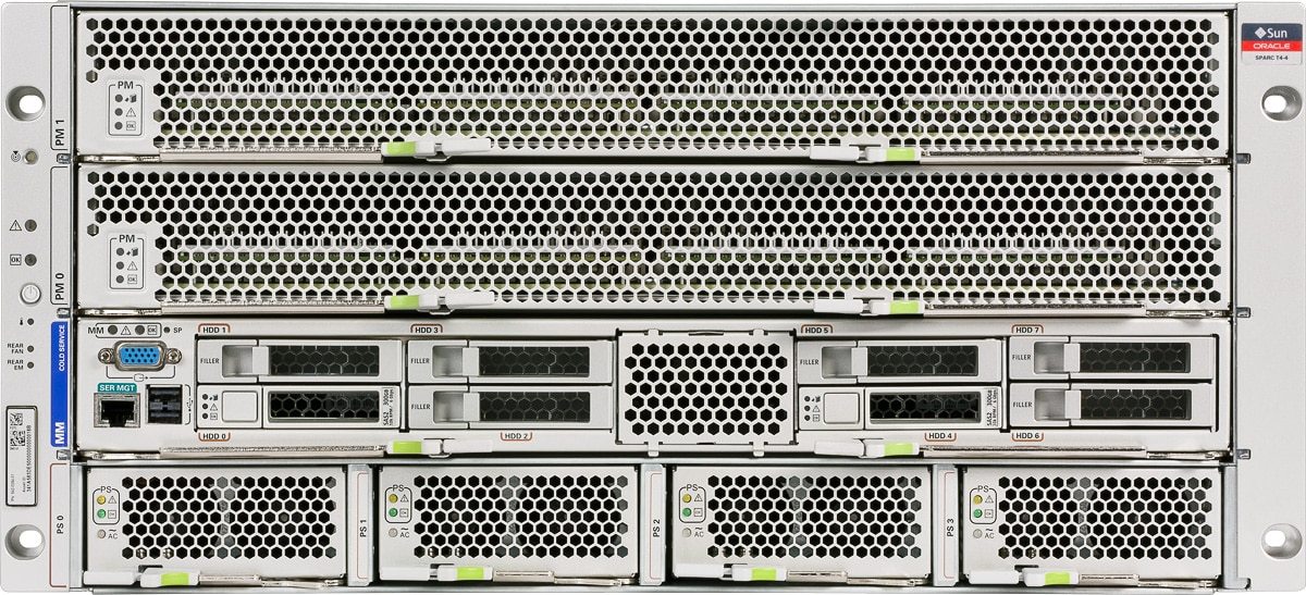 Sun Oracle SPARC T4-4 Server 2x3GHz 8-Core, 128GB, 2x600GB SAS 1 year warranty