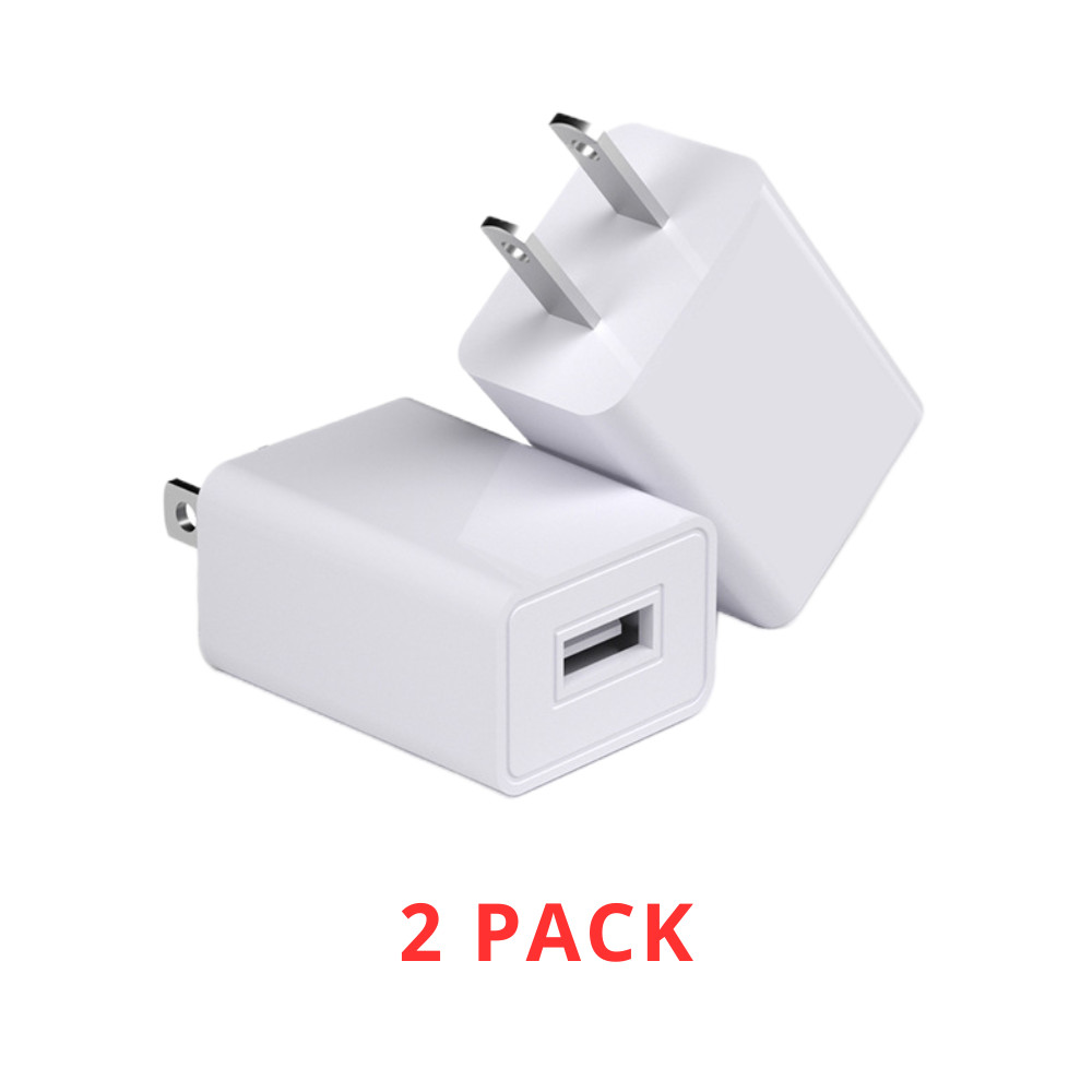 2X US Plug 5V 2A USB Port Wall Charger 5 Volt 2Amp AC-DC Power Adapter Converter