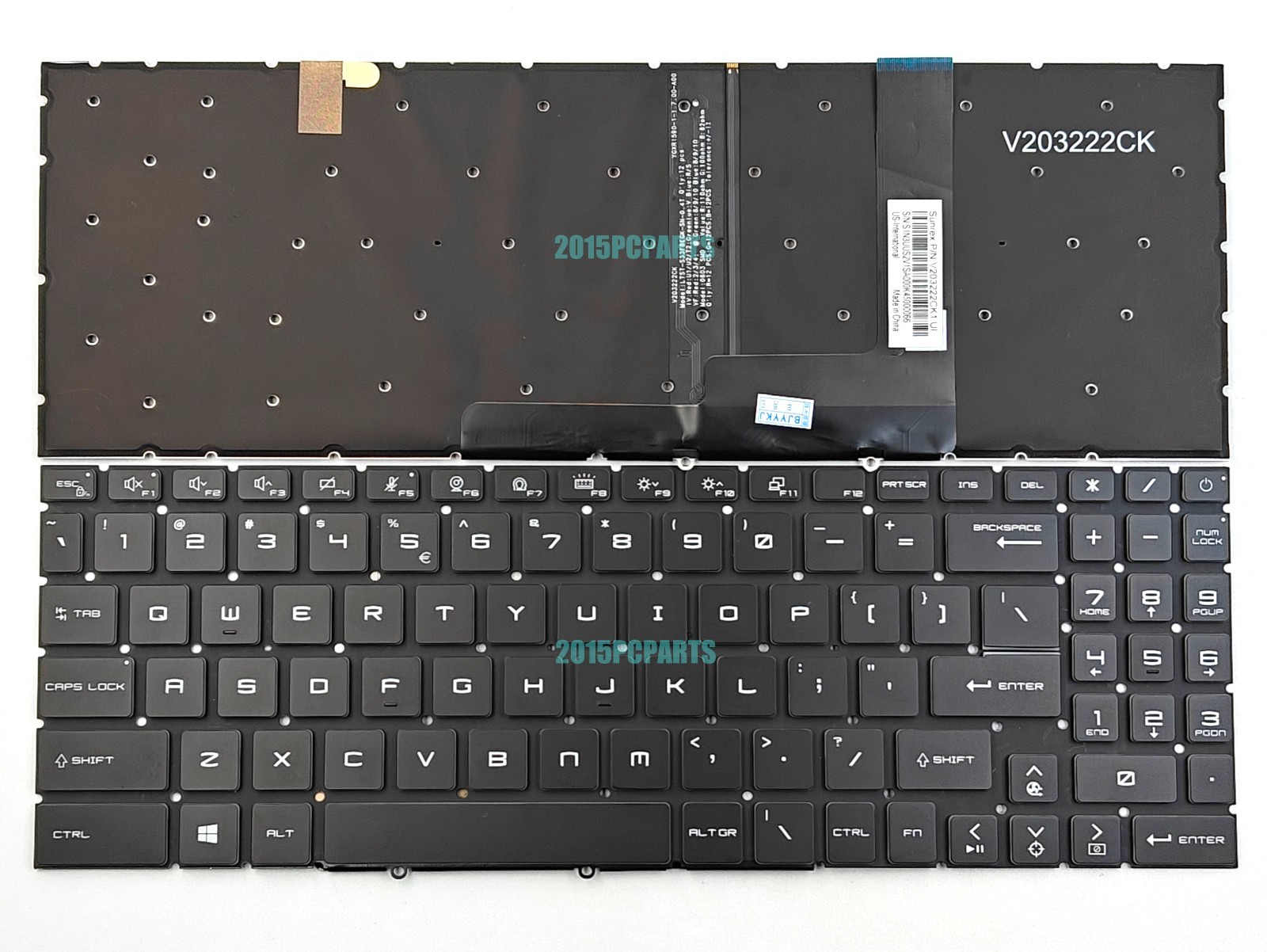 New MSI Modern 15 B12HW B12M B12MO B12MOG B13M B13MG B5M B7M Keyboard Backlit US