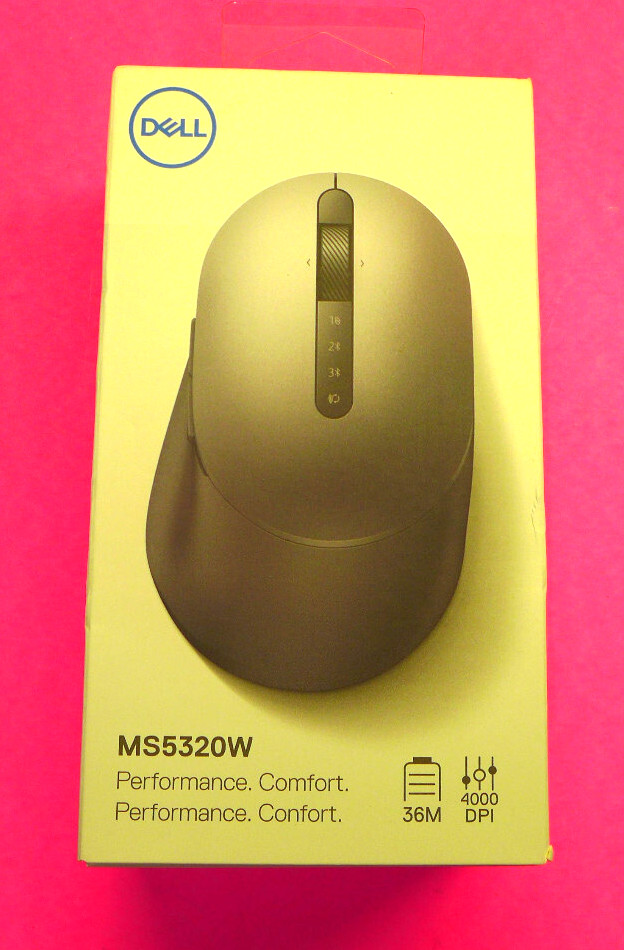 New Dell Multi-Device Wireless Mouse Silver MS5320W PCNC1