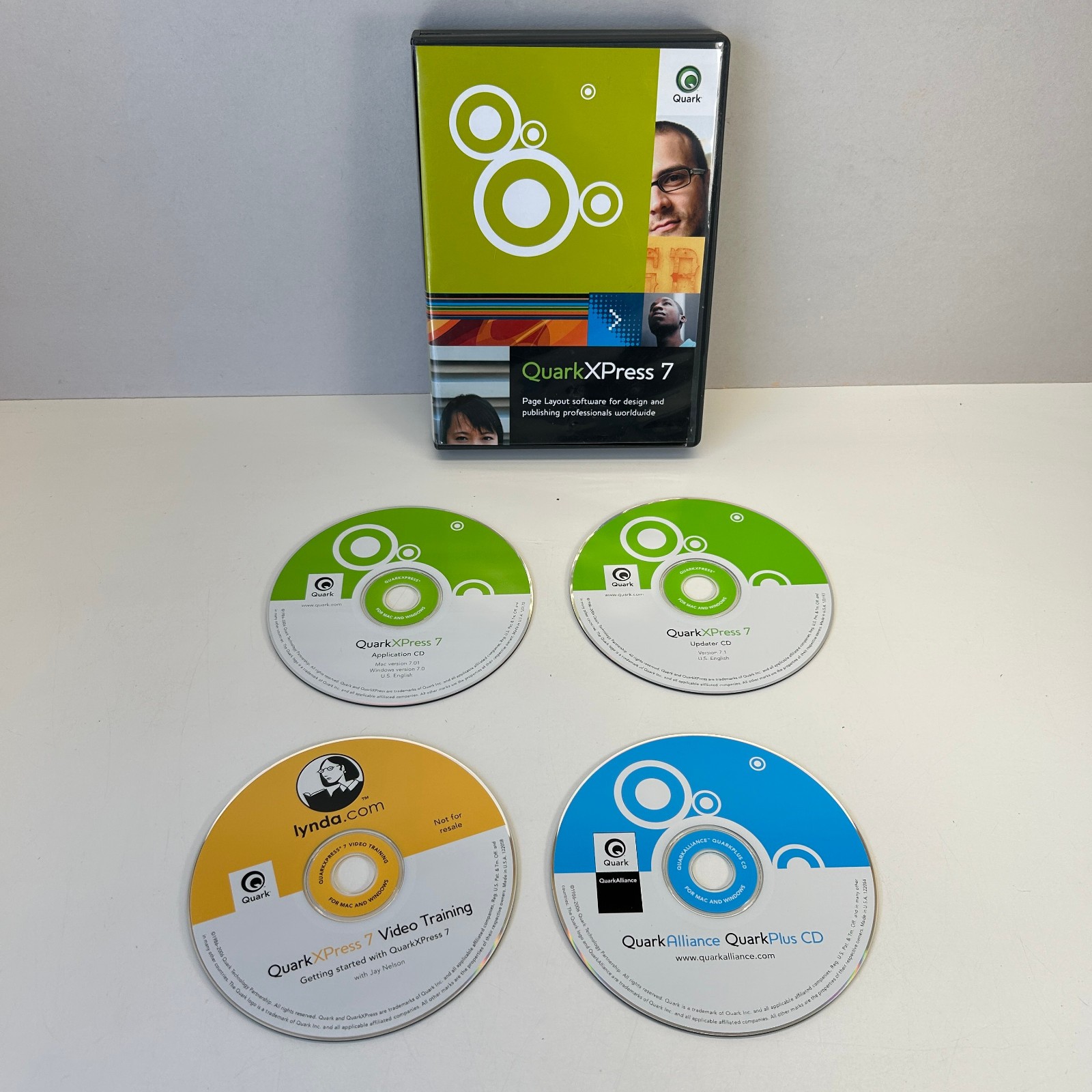 QuarkXPress 7 7.1 Mac Windows 4 Discs TESTED FAST SHIPPING
