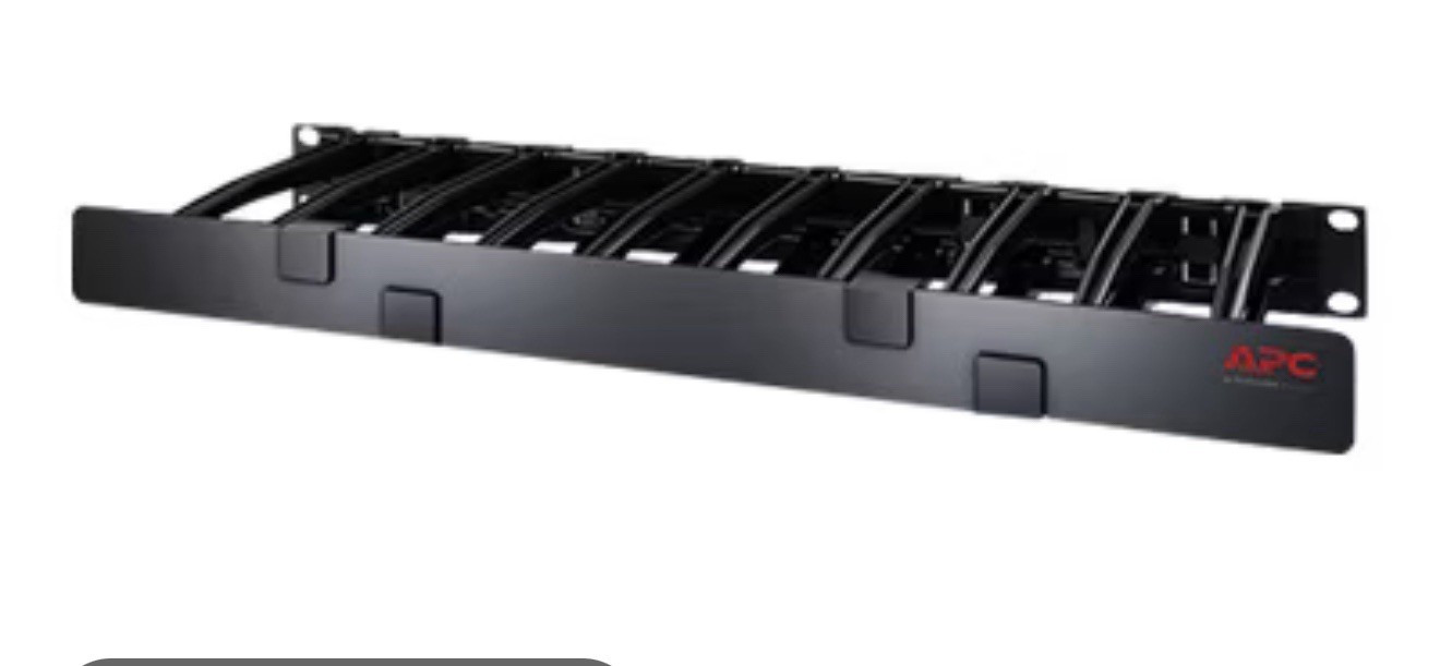 APC AR8602A Rack Mount Horizontal Cable Manager Organizer Panel, Black