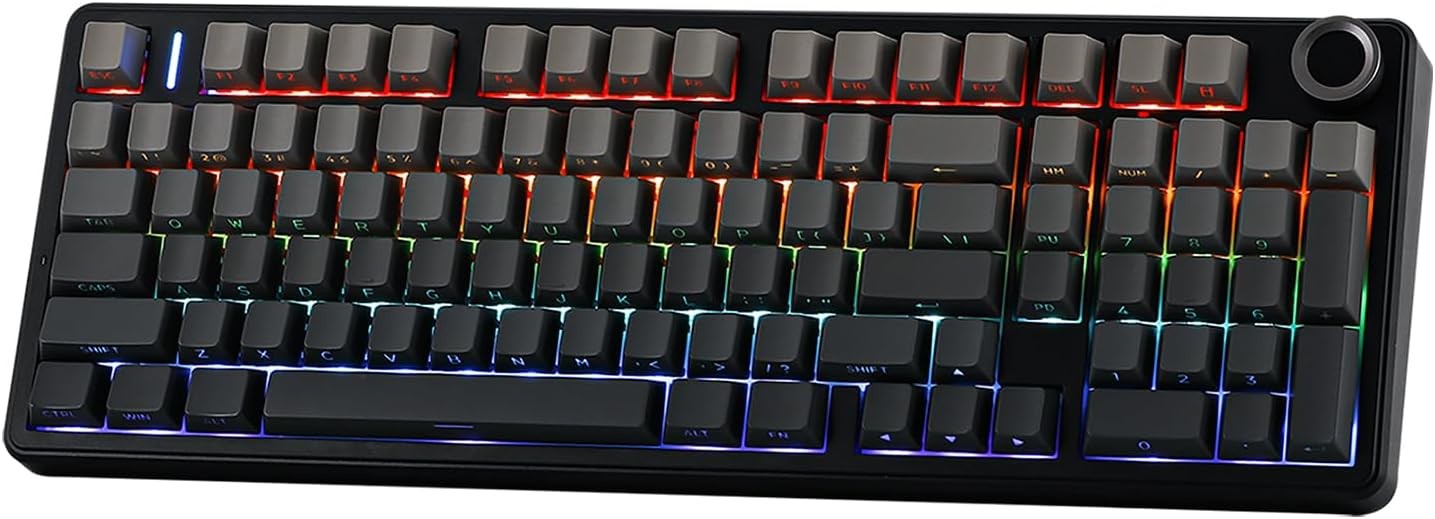 Aula F99 PRO 96% Mechanical Gaming Keyboard, BT5.0/USB-C/2.4GHz Grey 
