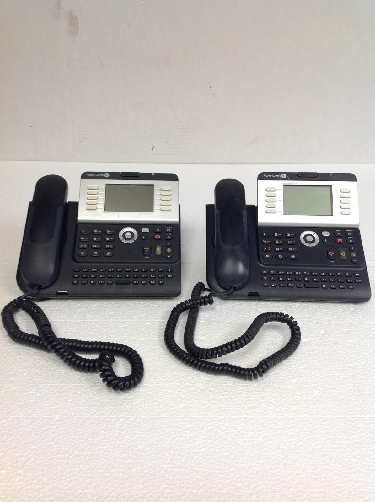 Lot Of 2 Alcatel Lucent 4039 Digital Telephone Urban Grey w/ Handset & Stand