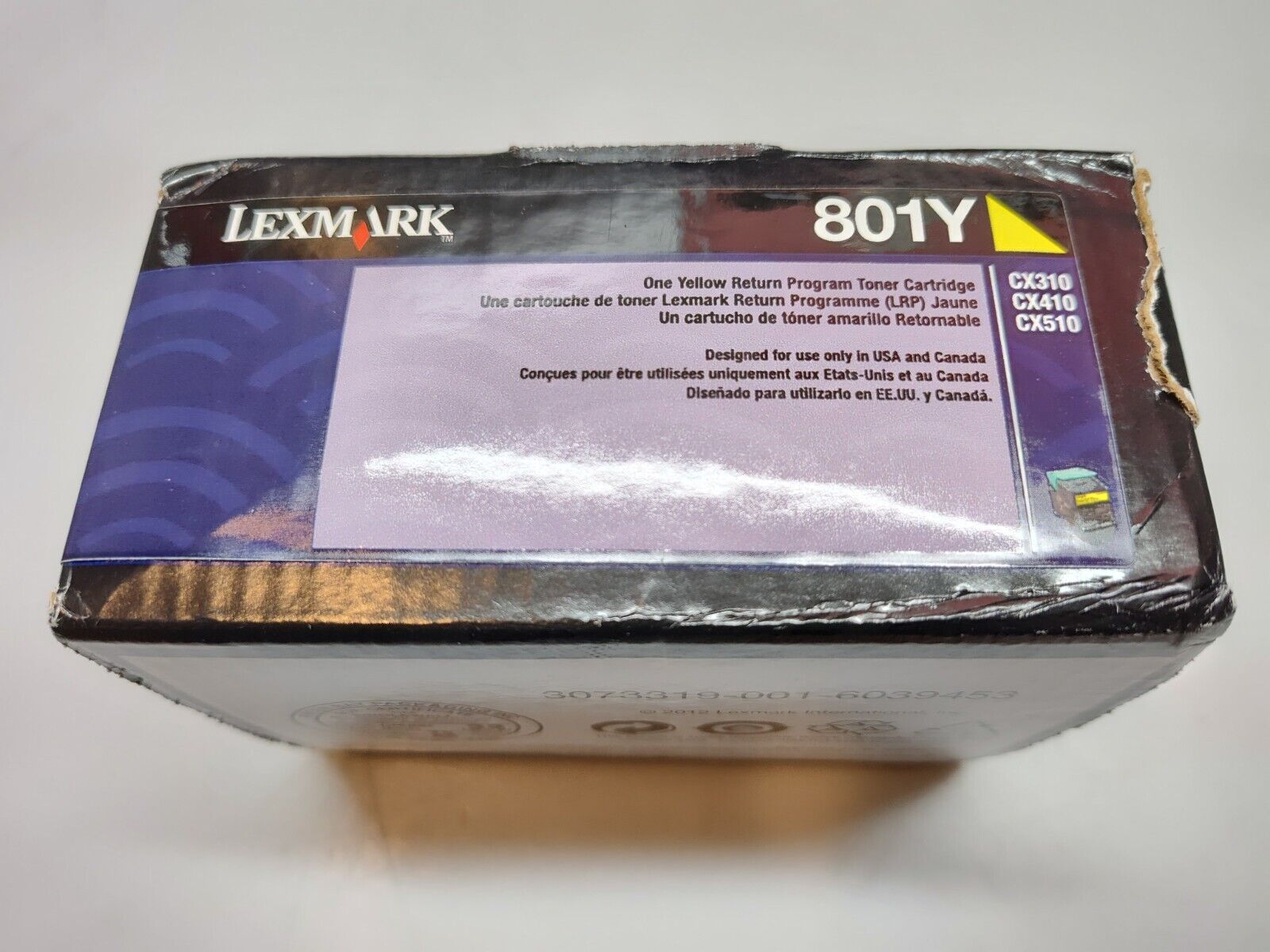 NEW GENUINE ORIGINAL Lexmark 80C10Y0 Toner Ink Cartridge 1000 Pages Yield Yellow
