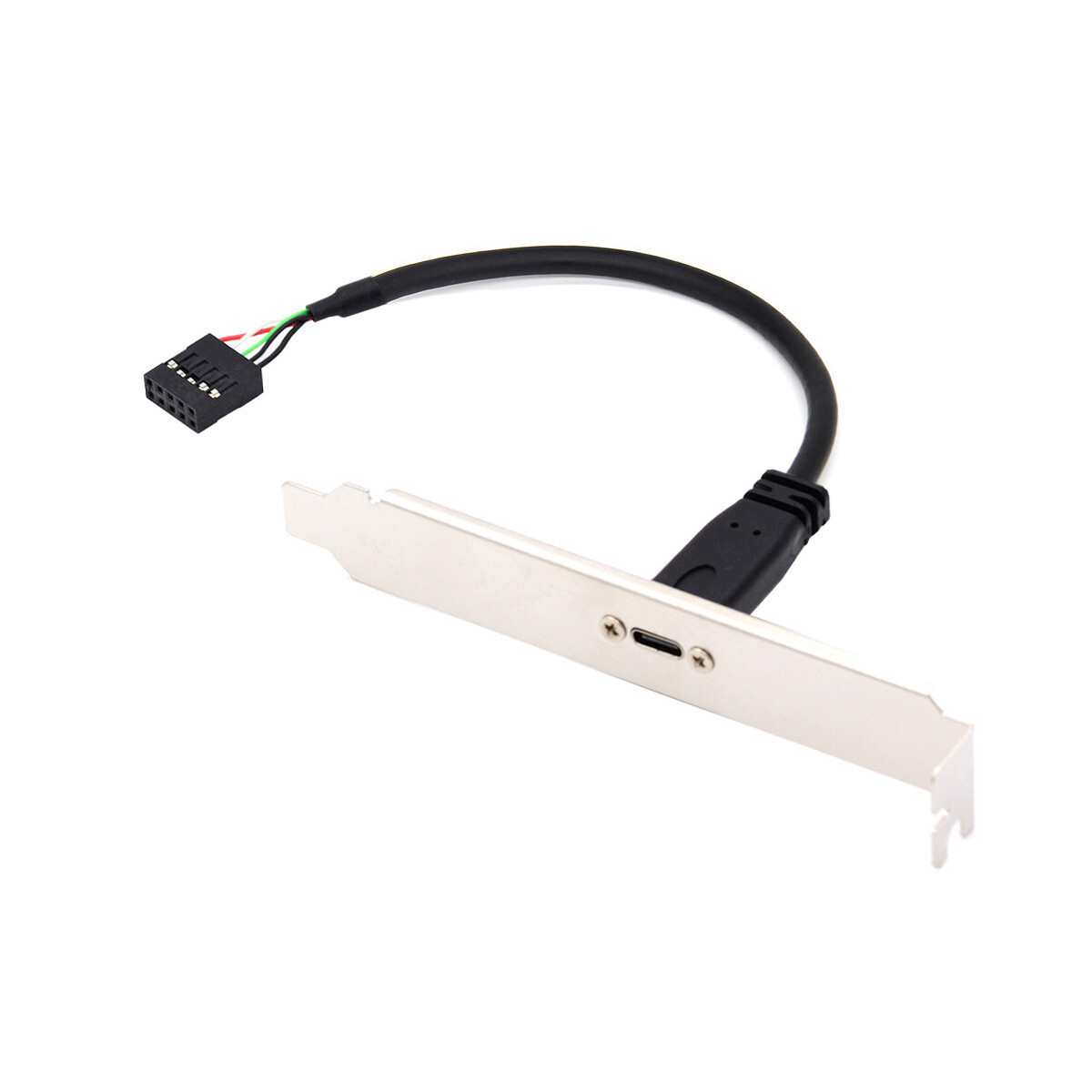 CABLECY Single USB 3.1 Type C USB-C Female to USB 2.0 Cable Motherboard 9pin 10p
