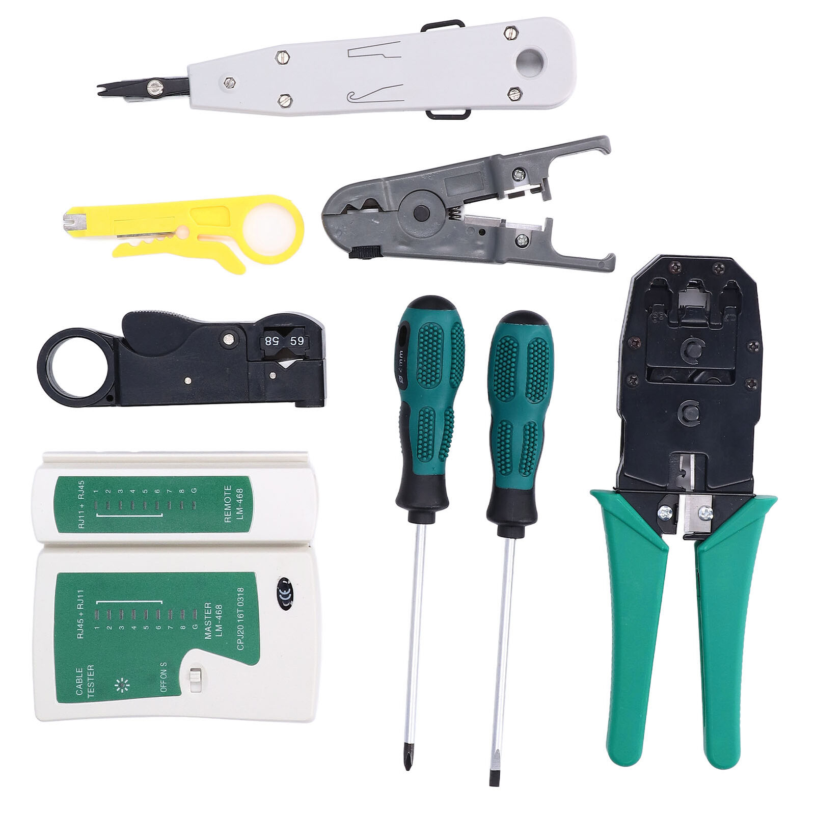 Network Cable Tool Wire Cutter Stripper Pliers Repair Maintenance Set For Test