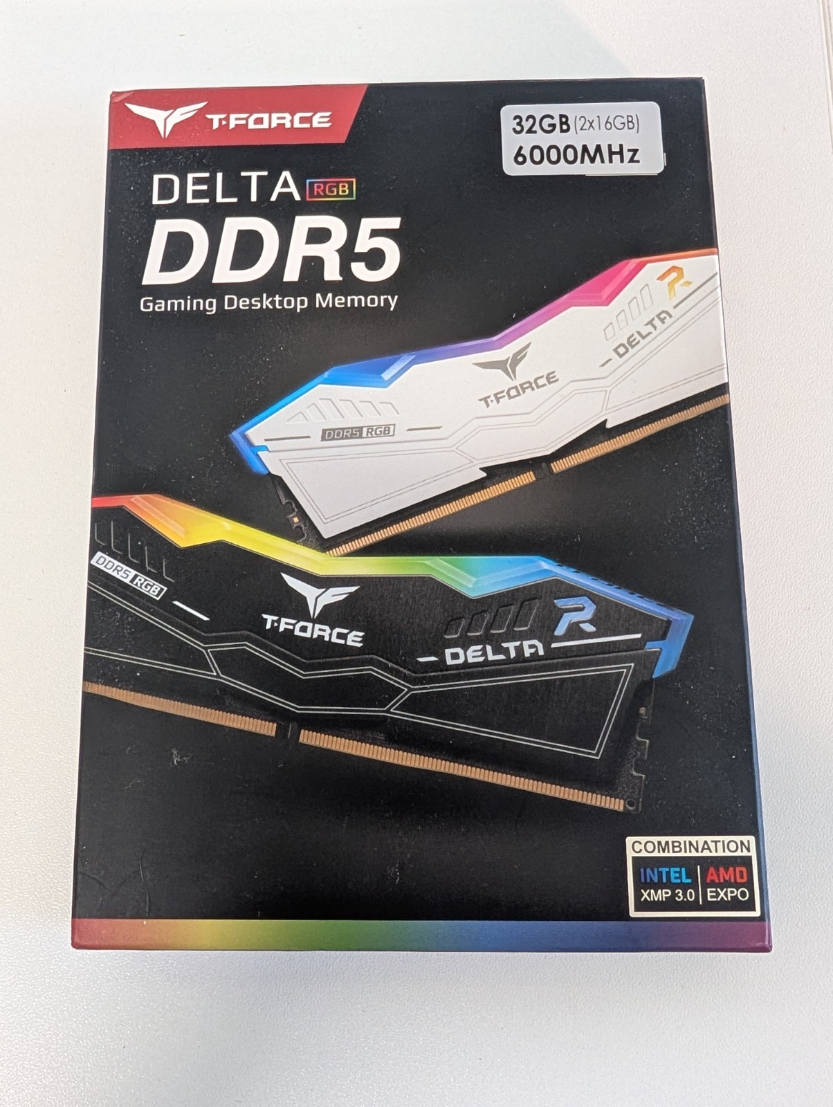 TEAMGROUP T-Force Delta RGB White 32GB 2x16GB DDR5 6000 CL30 XMP EXPO