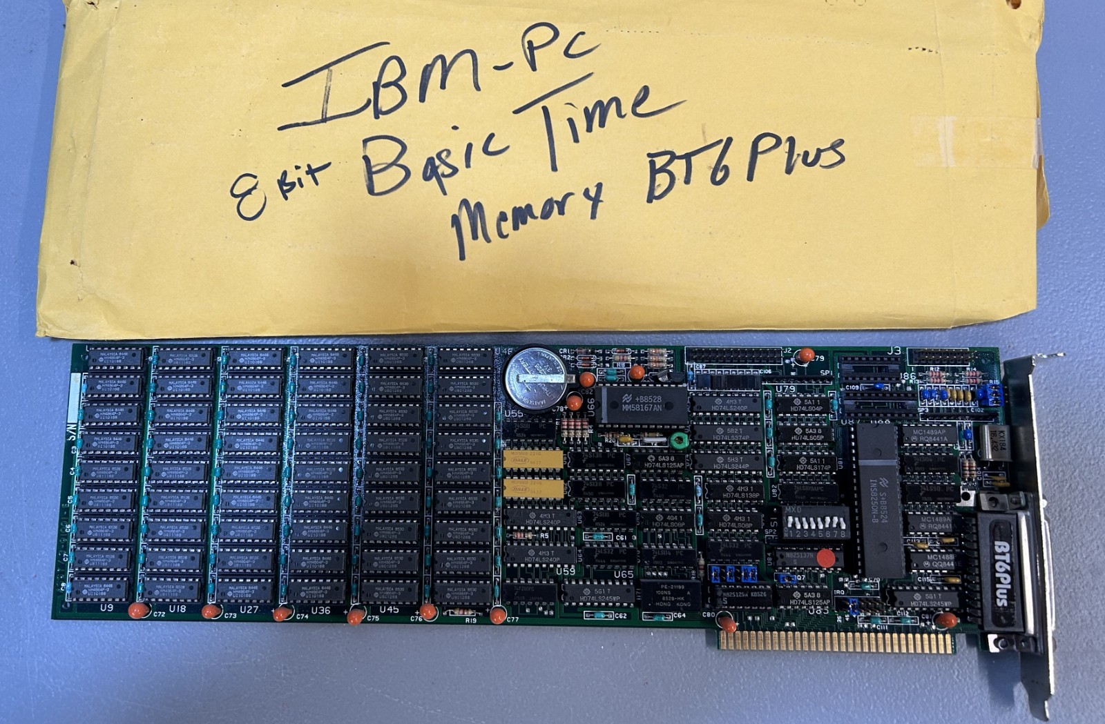 IBM 8 Bit Basic Time Memory Board BT6 Plus