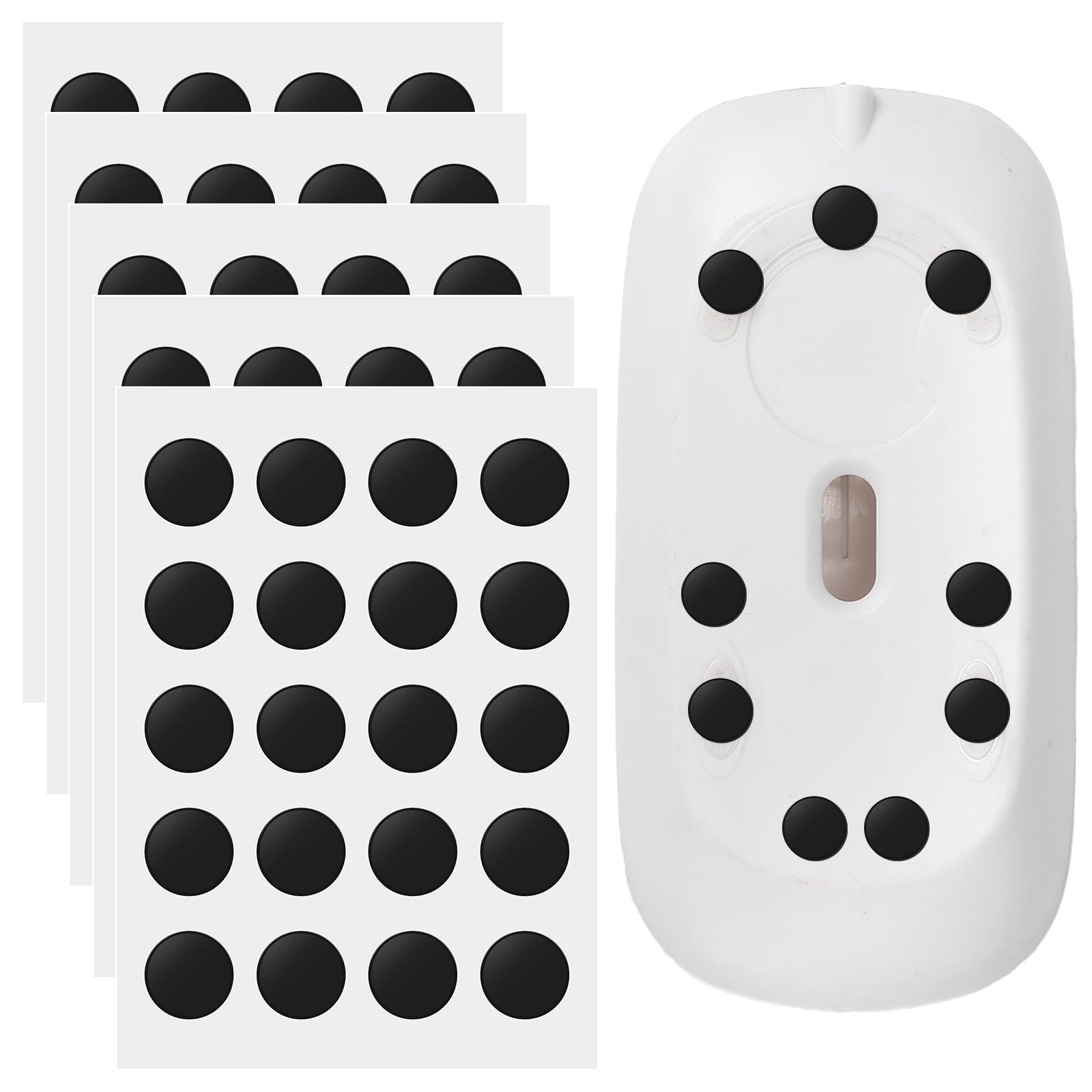 Feifeiya 100 Pcs Speed Mouse Skates, Offers 2.56 x 2.76 inches, Black 