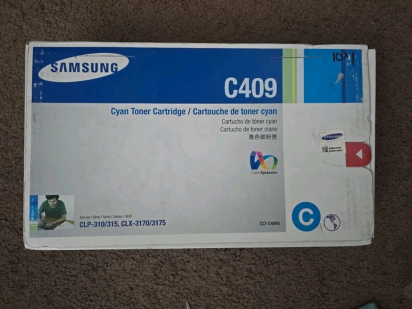 NEW SEAL GENUINE Samsung CLT-C409S Cyan Toner Cartridge C409 CLT-409 