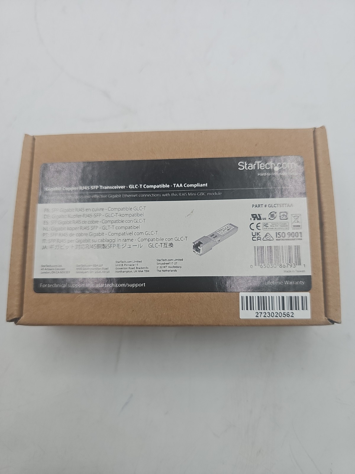 StarTech.com GLCTSTTAA Cisco GLC-T Compatible SFP Module - 1000BASE-T RJ45 Coppe