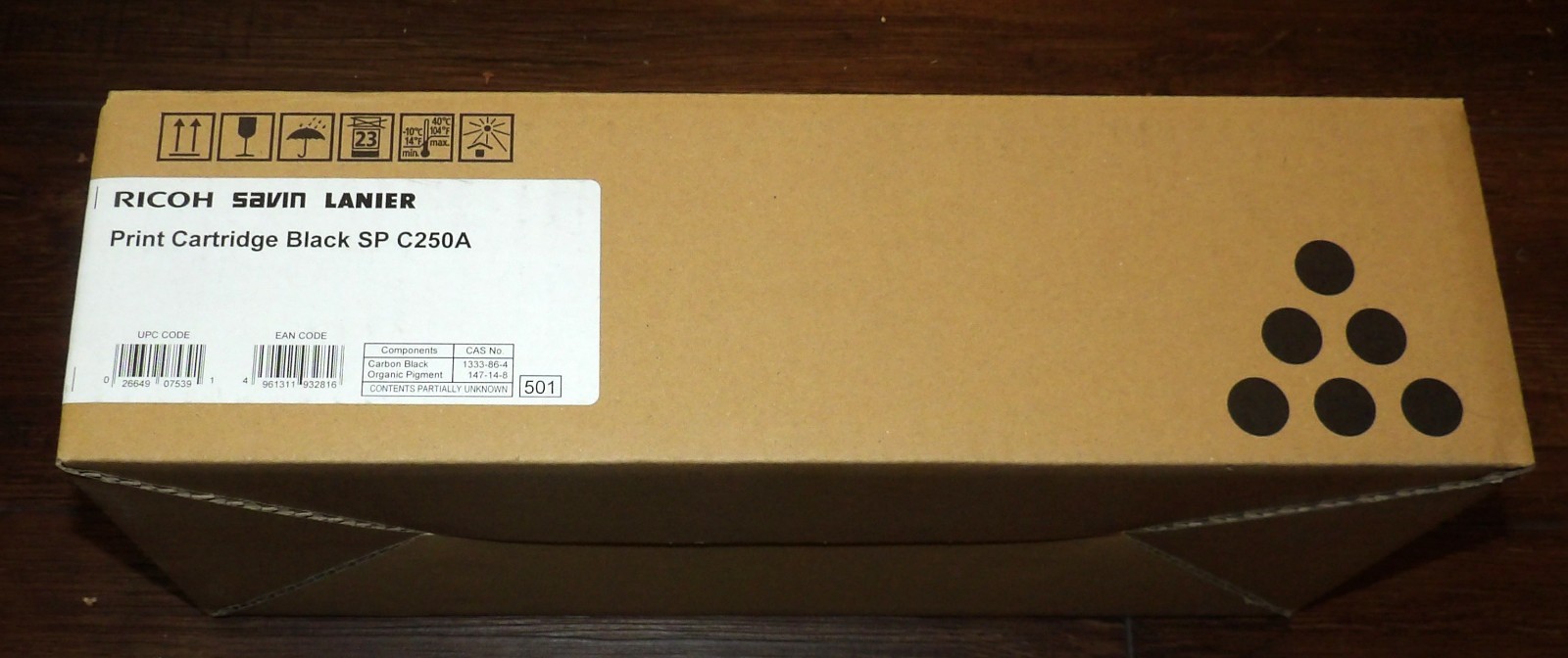 RICOH SP C250A Genuine Toner Cartridge Black NEW In Box 407539