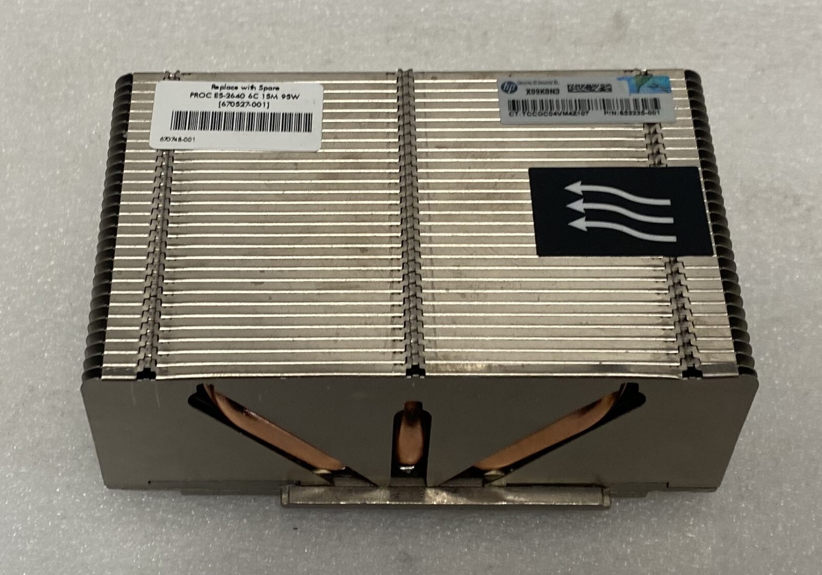 662522-001 HP CPU 670527-001 654592-001 Server Heatsink