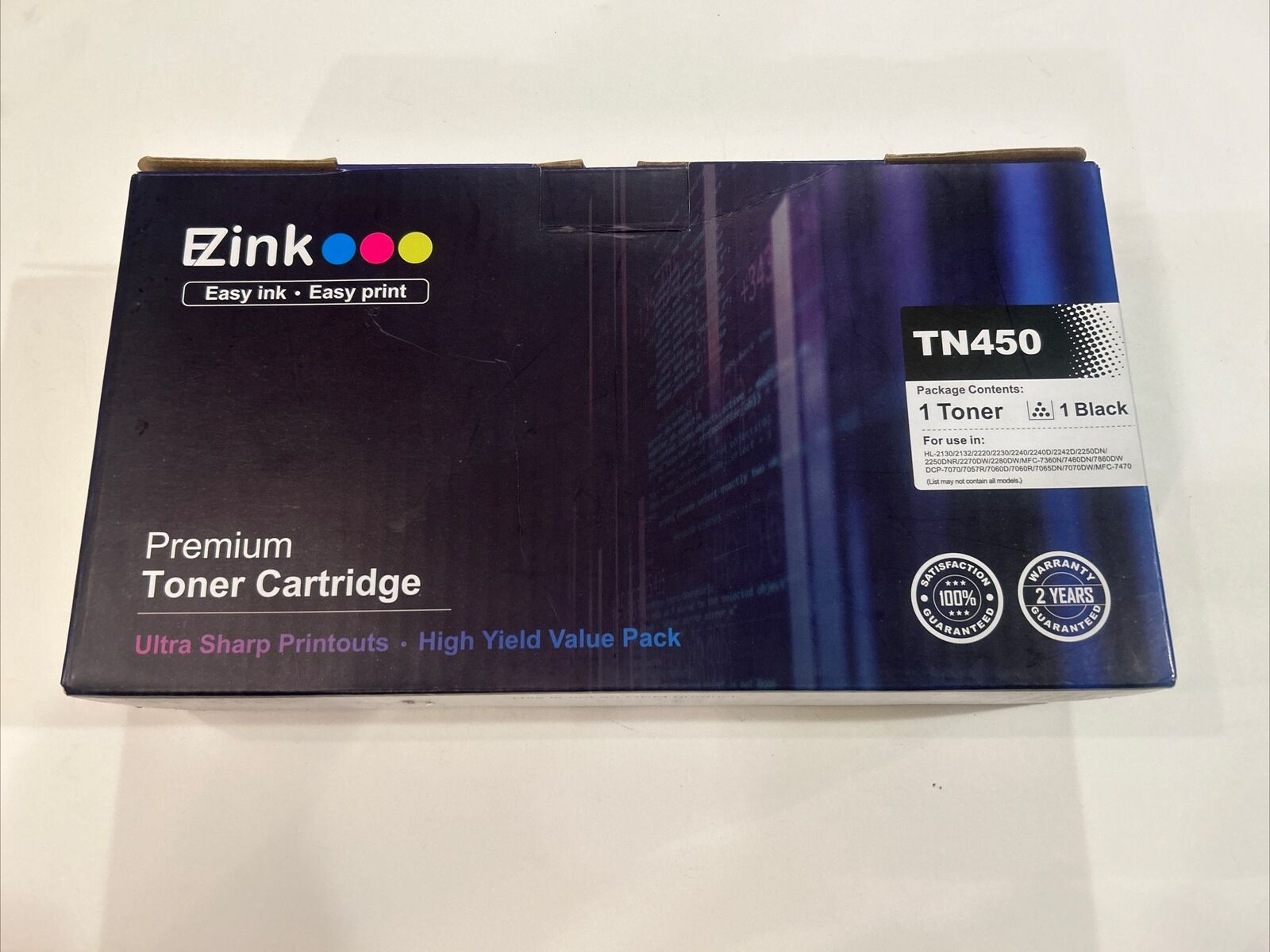 EZ Ink EZink TN450 Compatible Premium Toner Cartridge Black New Sealed