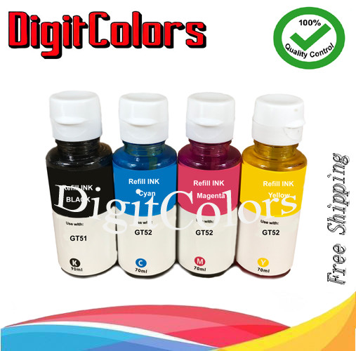 DC 4 pk GT51 GT52 ink refill kit for  hp gt 51 GT Series 5820 5810 Ink Tank 310