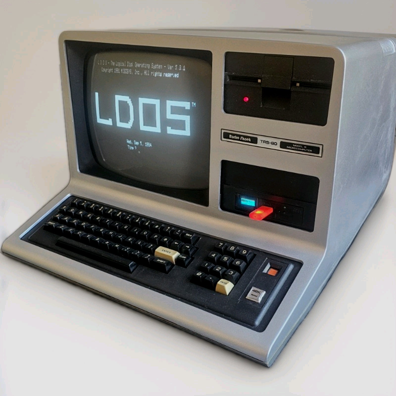 TRS-80 Model III (Model 3) 48k Gotek Vintage Custom Shop Restoration Computer