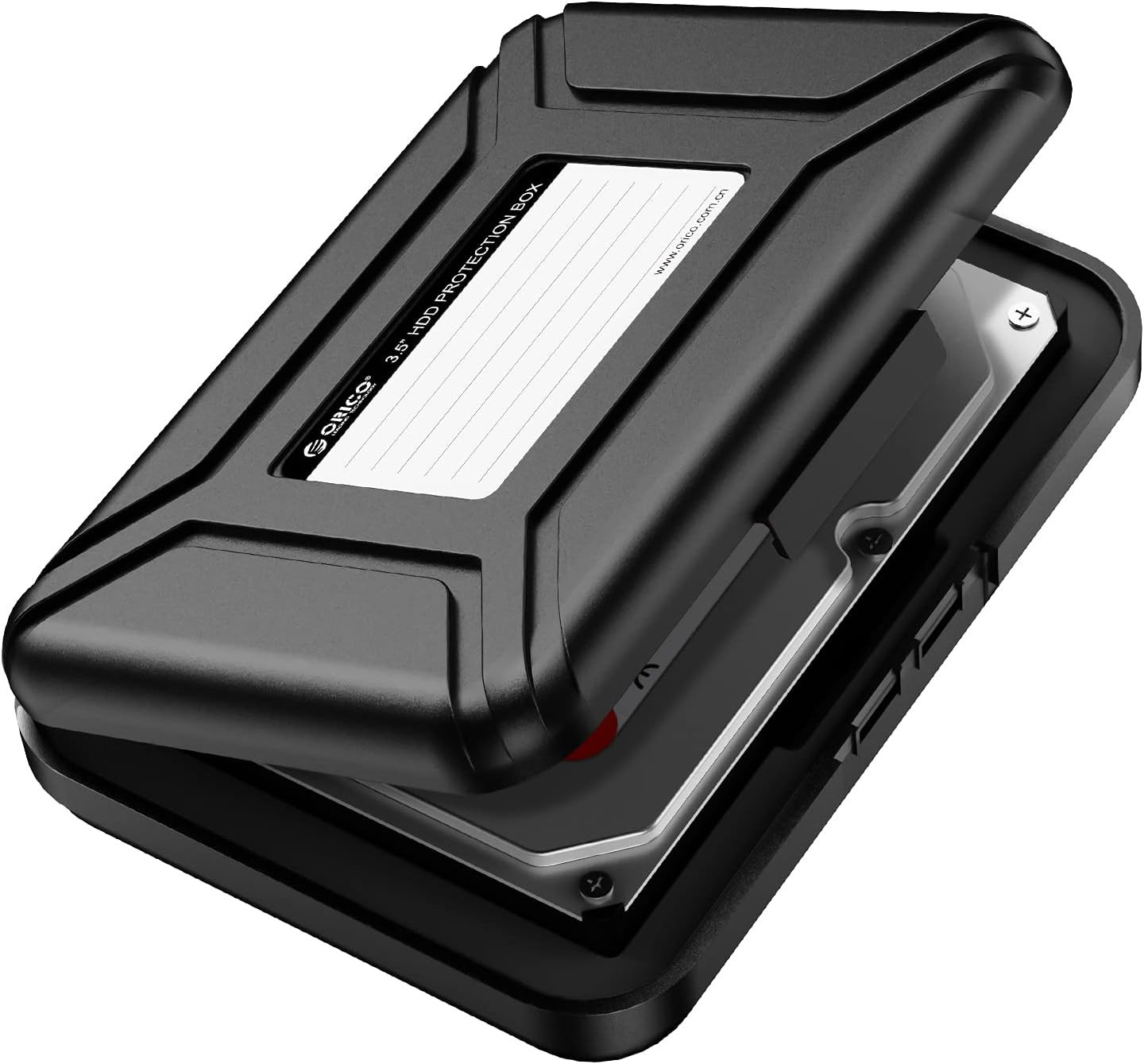 Hard Drive Case 3.5 inch HDD Storage Carrying Case Anti-Static and Shockproof Ex