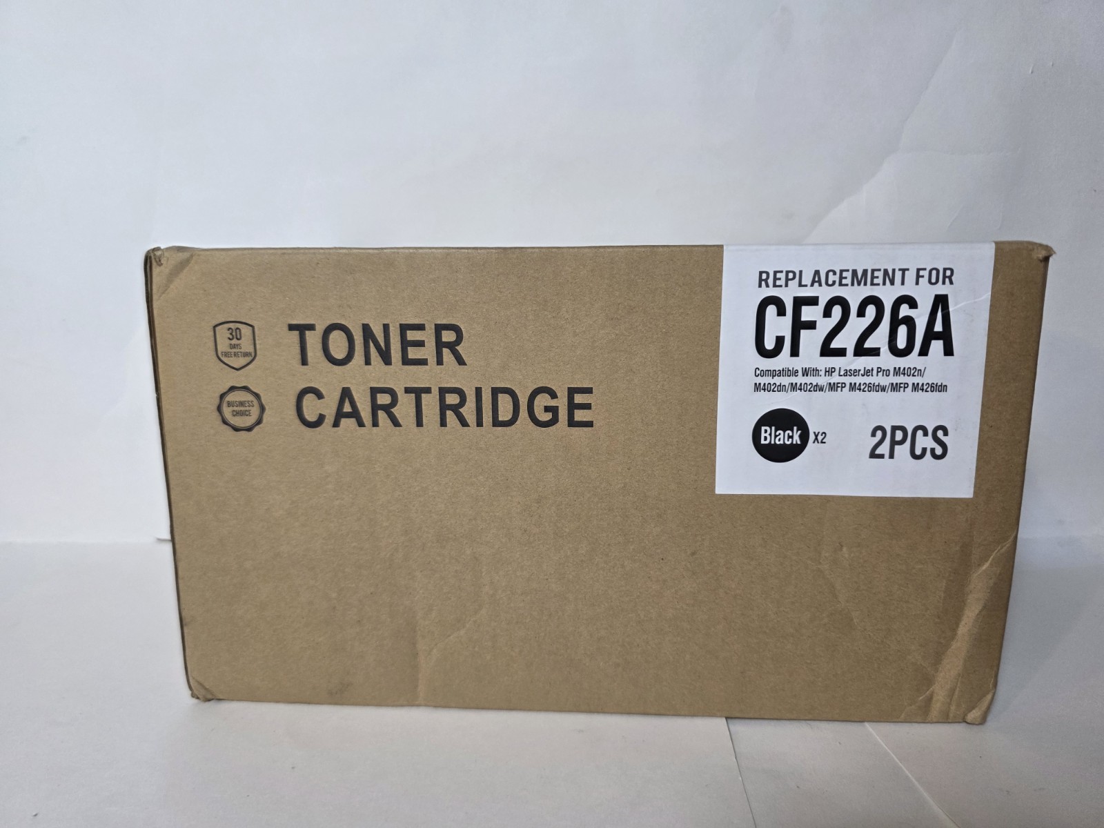 2 PK CF226A Toner Cartridge HP 26A NEW OPEN BOX Sealed Cartridges Blk