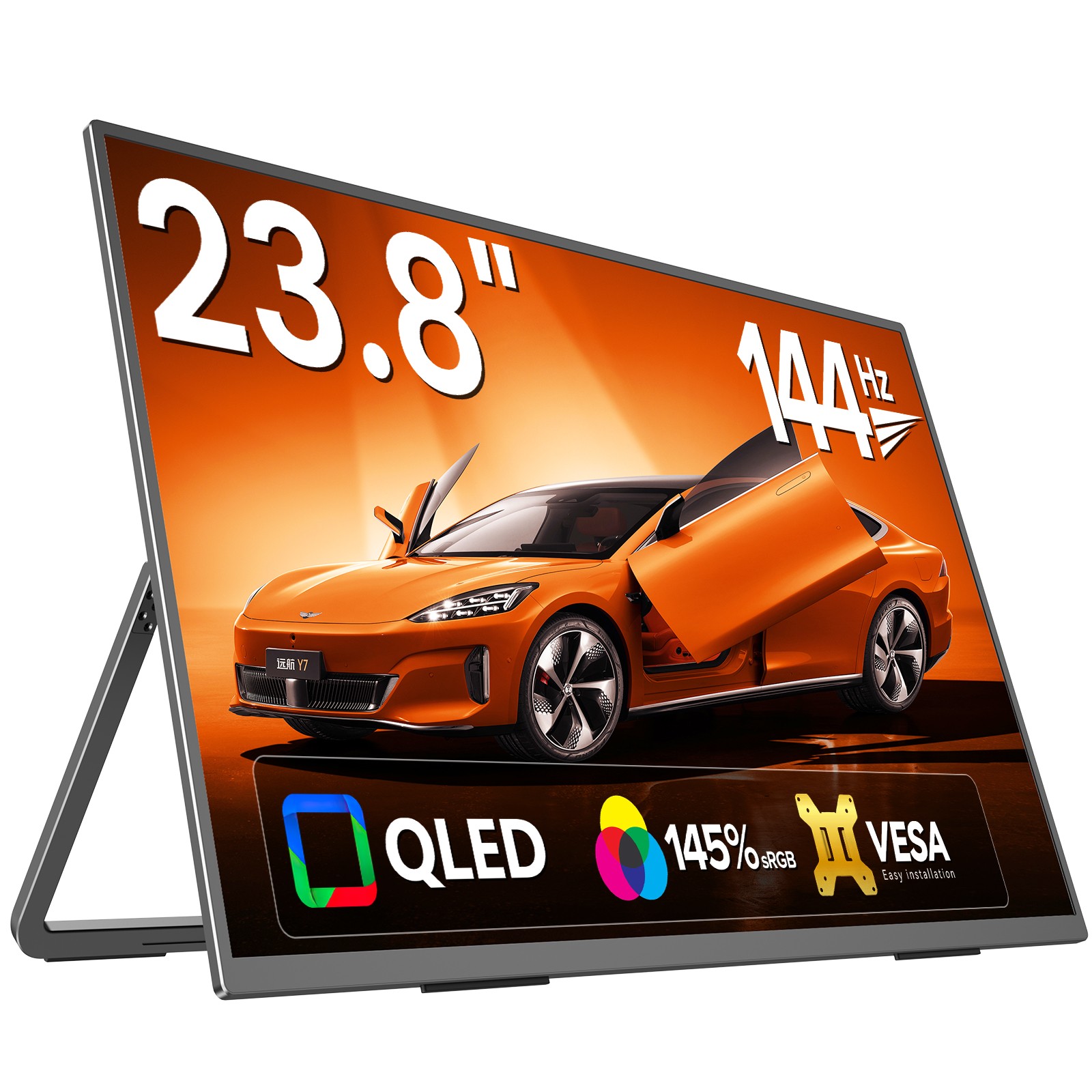 UPERFECT 23.8" QLED Monitor Full HD 144Hz Gaming Monitor USB C Monitor 145%sRGB