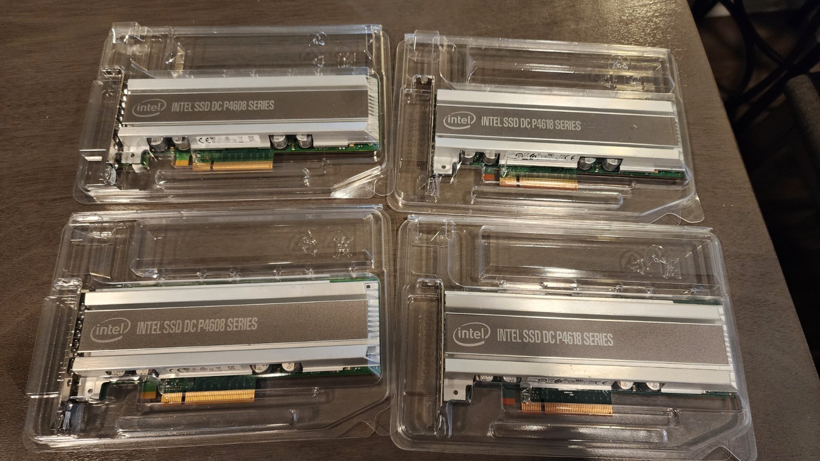 Lot of 4 Intel DC P4618 P4608 Series 6.4TB PCIe NVMe SSD *DEFECTIVE*
