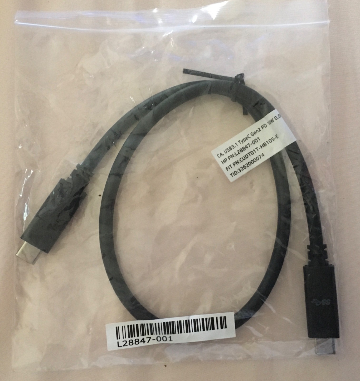 HP OEM GENUINE HP NEW SEALED USB3.1 Gen2 0.5M USB-C 2USB-C 100W DOCKING STATION