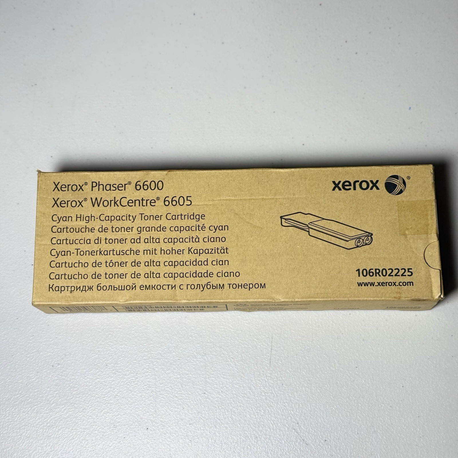 Genuine Xerox 106R02225 Cyan High-Capacity Toner Cartridge Phaser 6600